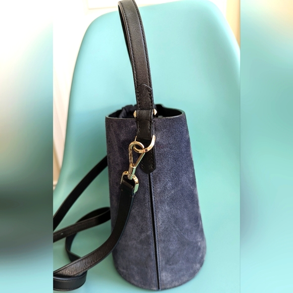Kate Spade bucket bag in blue suede - Picture 3 of 10
